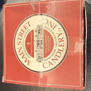 Open Box New Main Street Candlery 5 Luminescents Votives w/one Votive Holder